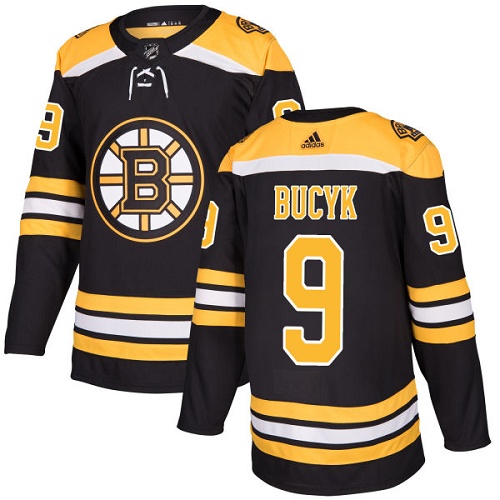 Adidas Men Boston Bruins #9 Johnny Bucyk Black Home Authentic Stitched NHL Jersey->boston bruins->NHL Jersey